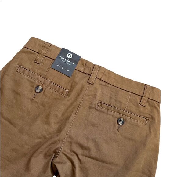 NWT Tan Chino Cotton Stretch Mid Rise Casual Cuffed Short 1 - Picture 6 of 8